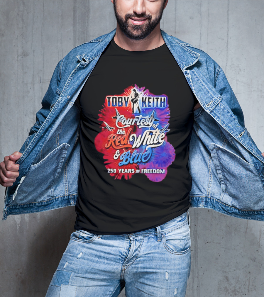 Toby Keith Courtesy Of The Red White And Blue 250 Years Of Freedom Jets T-Shirt