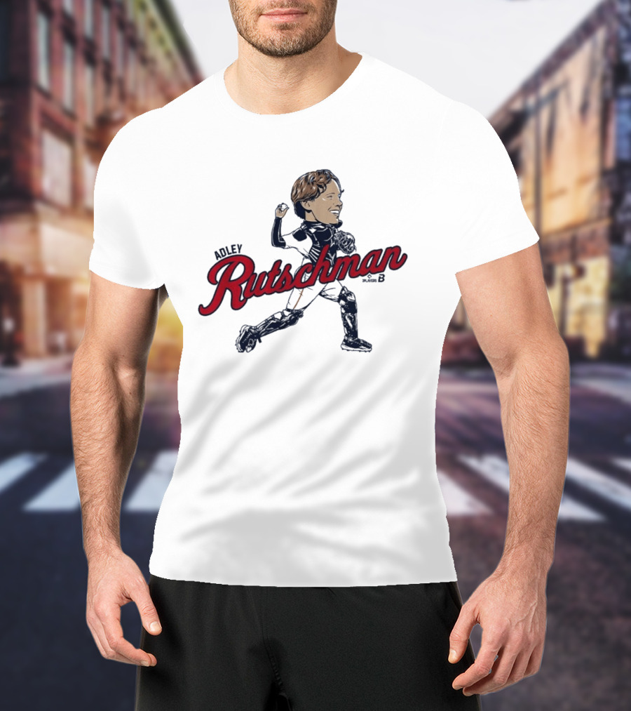 Adley Rutschman Boston Caricature Catcher Action Pose Red Sox T-Shirt