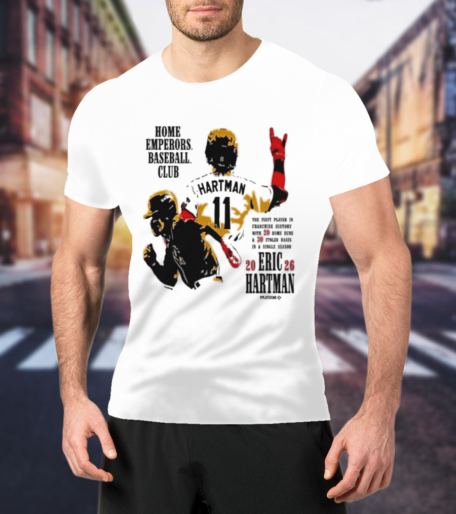 Eric Hartman Rome Emperors Baseball Club 2030 Season T-Shirt