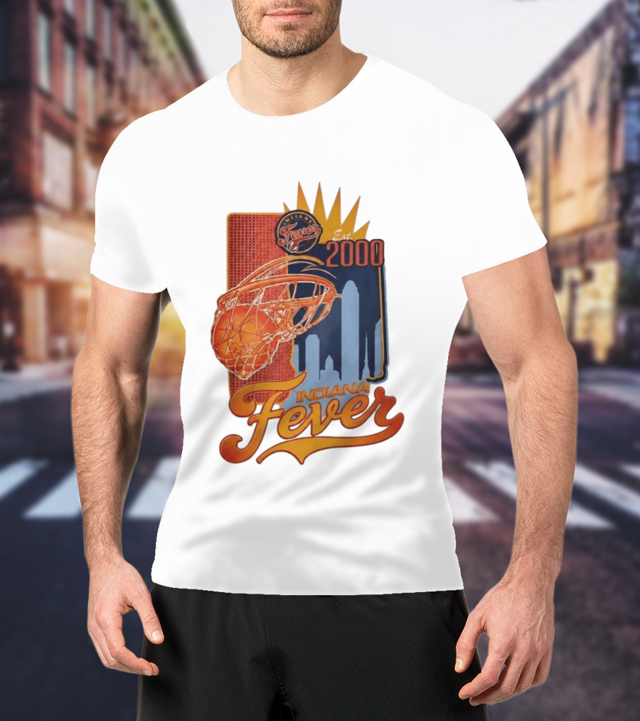 Indiana Fever Est 2000 Basketball Skyline T-Shirt