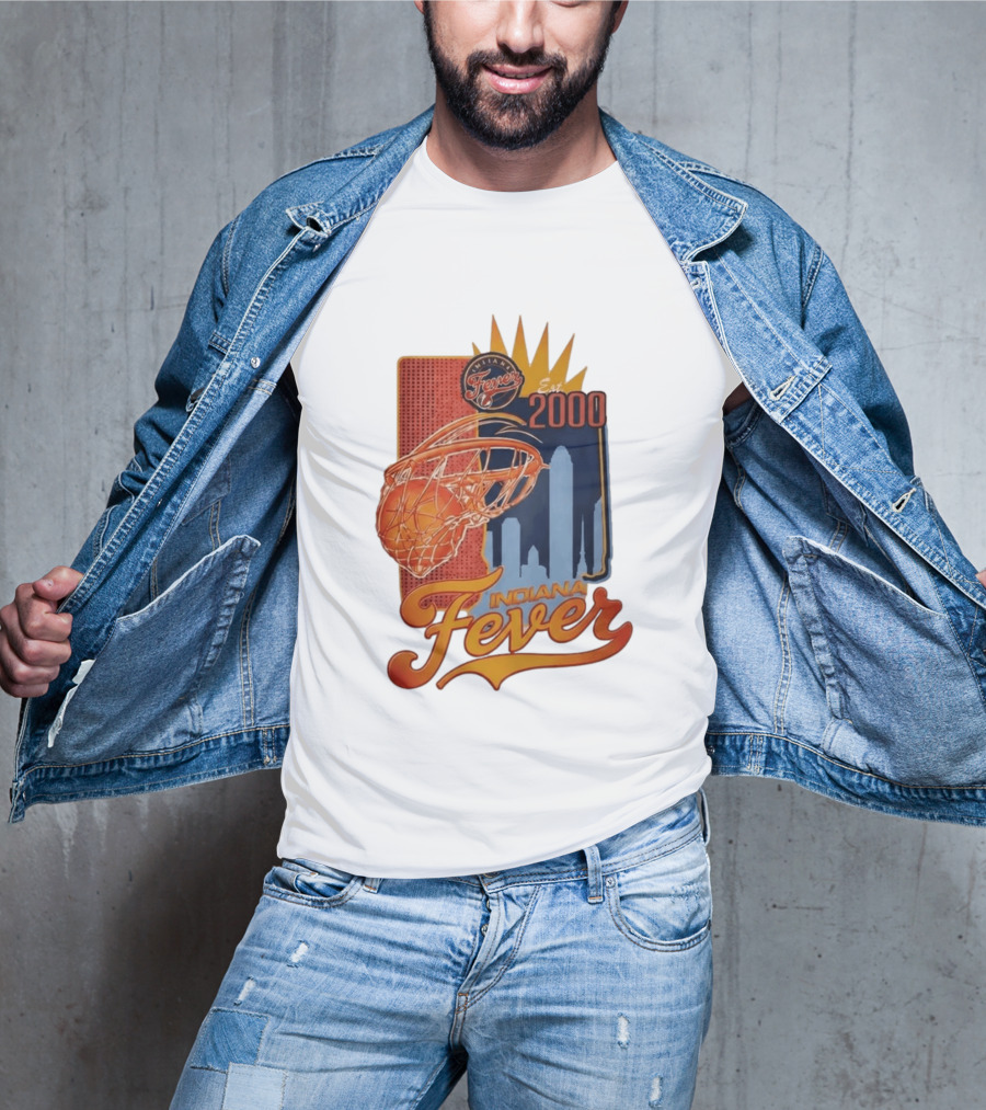 Indiana Fever Est 2000 Basketball Skyline T-Shirt