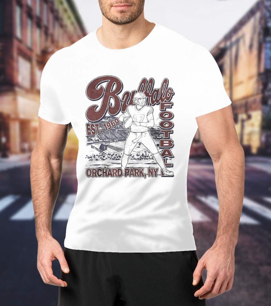 Buffalo Football Est 1960 Josh Allen Orchard Park NY T-Shirt