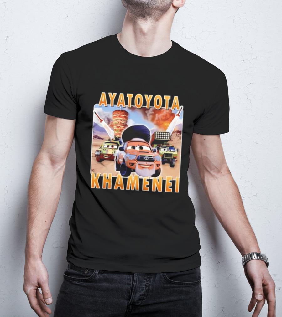 Ayatoyota Khamenei Toyota Ayatollah Car Rockets Desert Helicopter T-Shirt