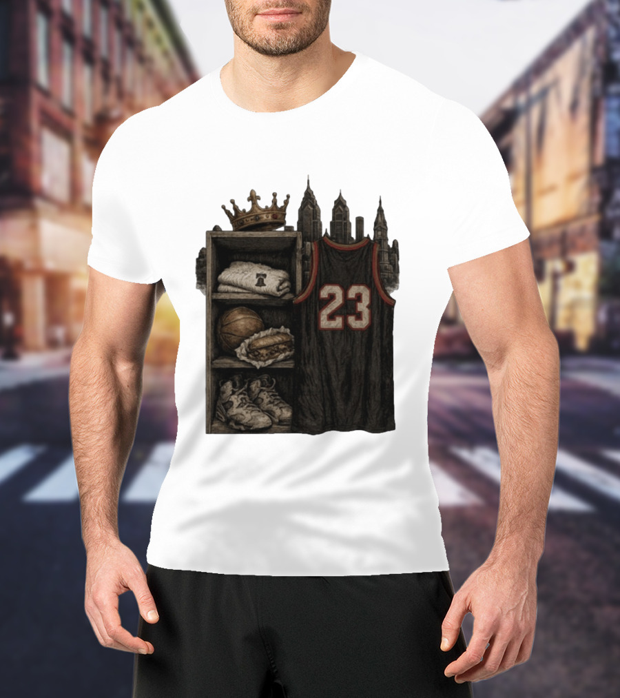 Lebron James King 23 Basketball Jersey Crown City Sports Locker T-Shirt