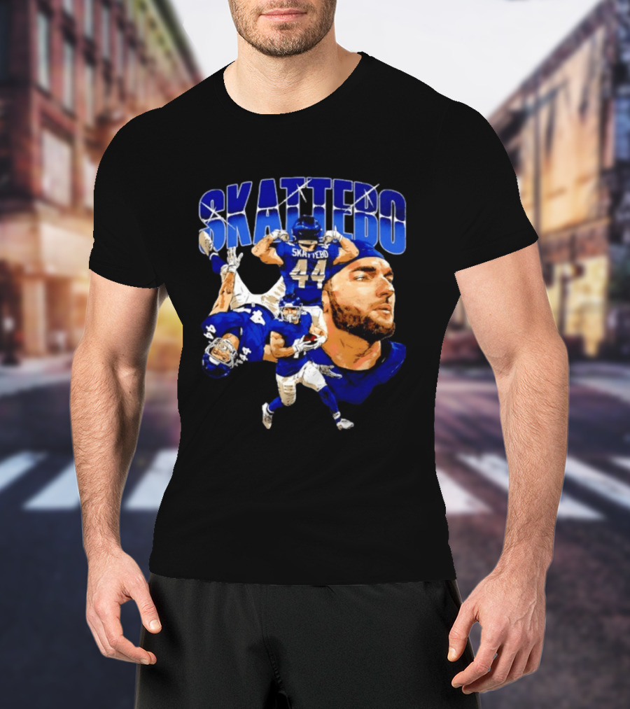 New York Giants Cameron Skattebo 44 Football Player Action Collage T-Shirt