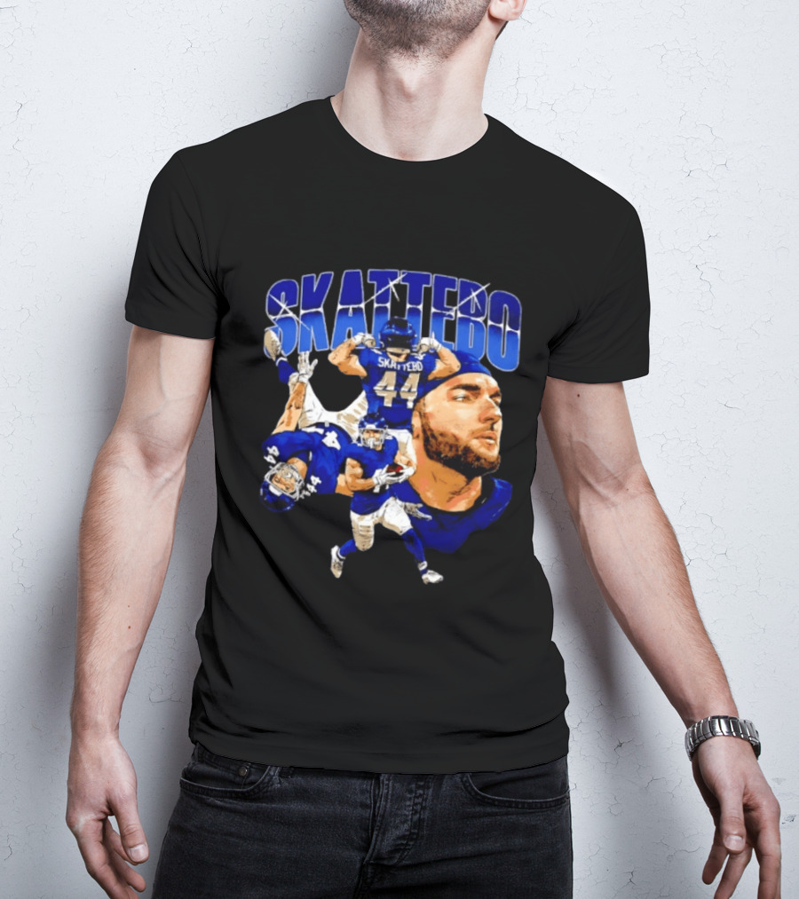 New York Giants Cameron Skattebo 44 Football Player Action Collage T-Shirt