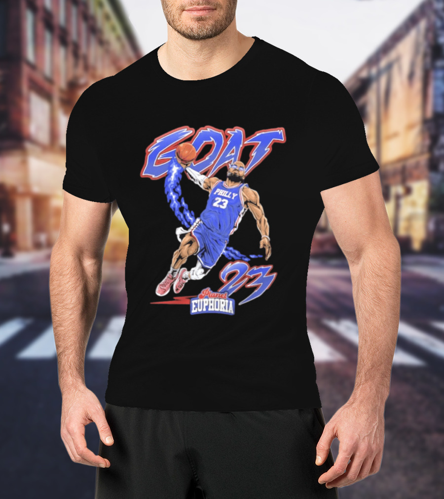 GOAT LeBron 23 Philly NBA Planet Euphoria Comic 2026 T-Shirt