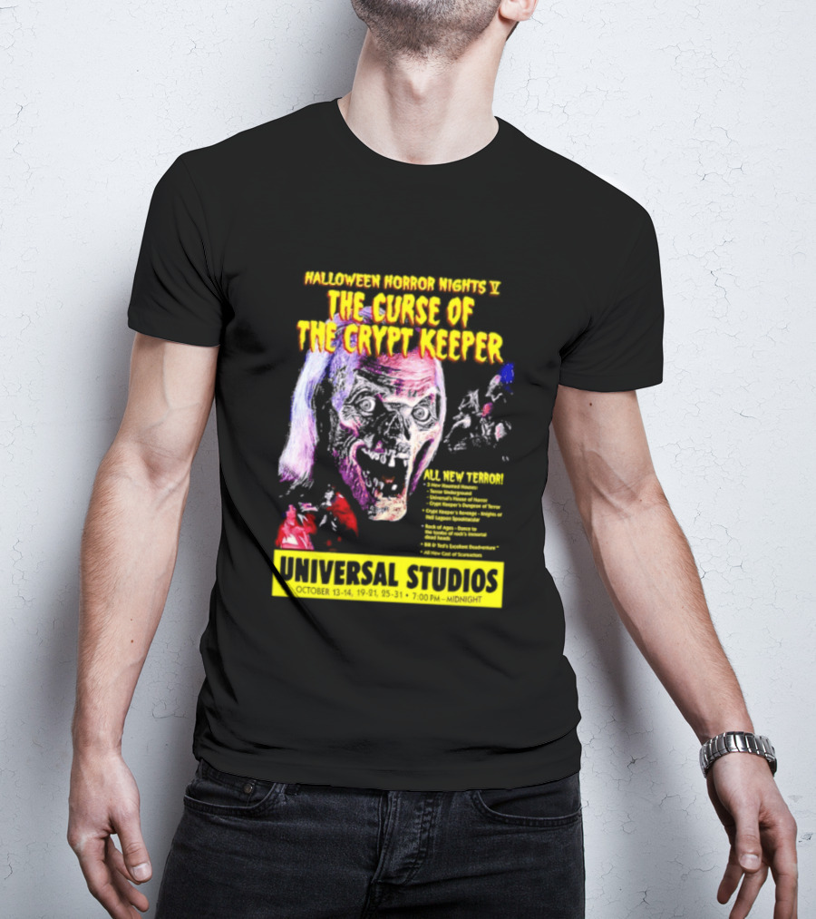 Halloween Horror Nights V The Curse Of The Crypt Keeper Universal Studios 40 Nights Of Terror Universal Studios Midnight T-Shirt