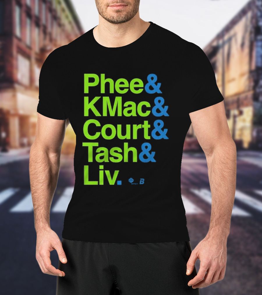 Minnesota Women's Basketball Phee & Kmac & Court & Tash & Liv Ampersand Stars 2026 T-Shirt