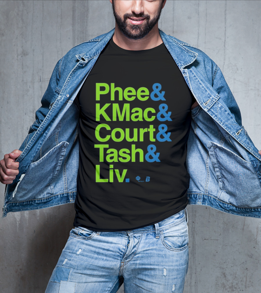 Minnesota Women's Basketball Phee & Kmac & Court & Tash & Liv Ampersand Stars 2026 T-Shirt