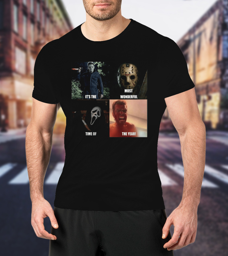 Halloween Horror Icons It's The Most Wonderful Time Of The Year T-Shirt