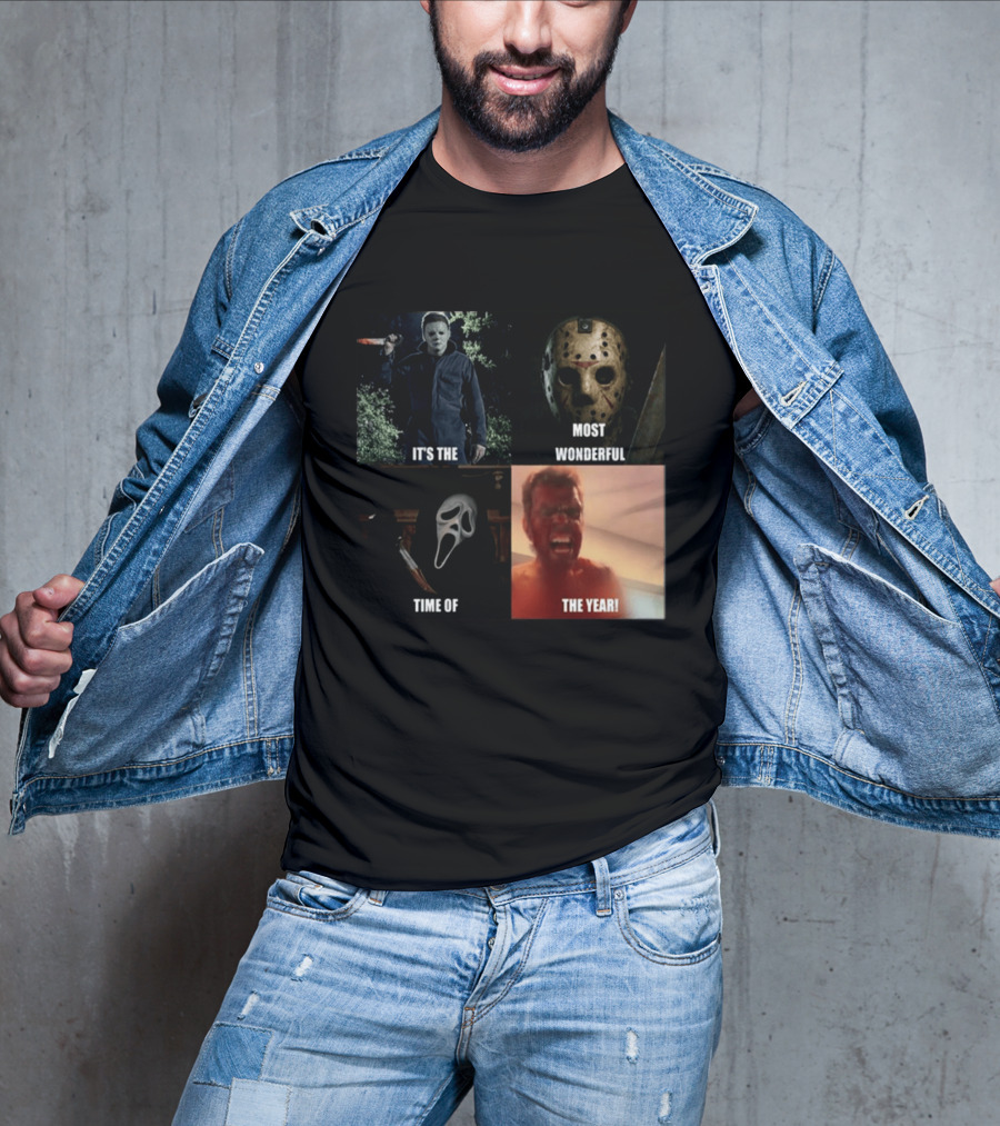 Halloween Horror Icons It's The Most Wonderful Time Of The Year T-Shirt