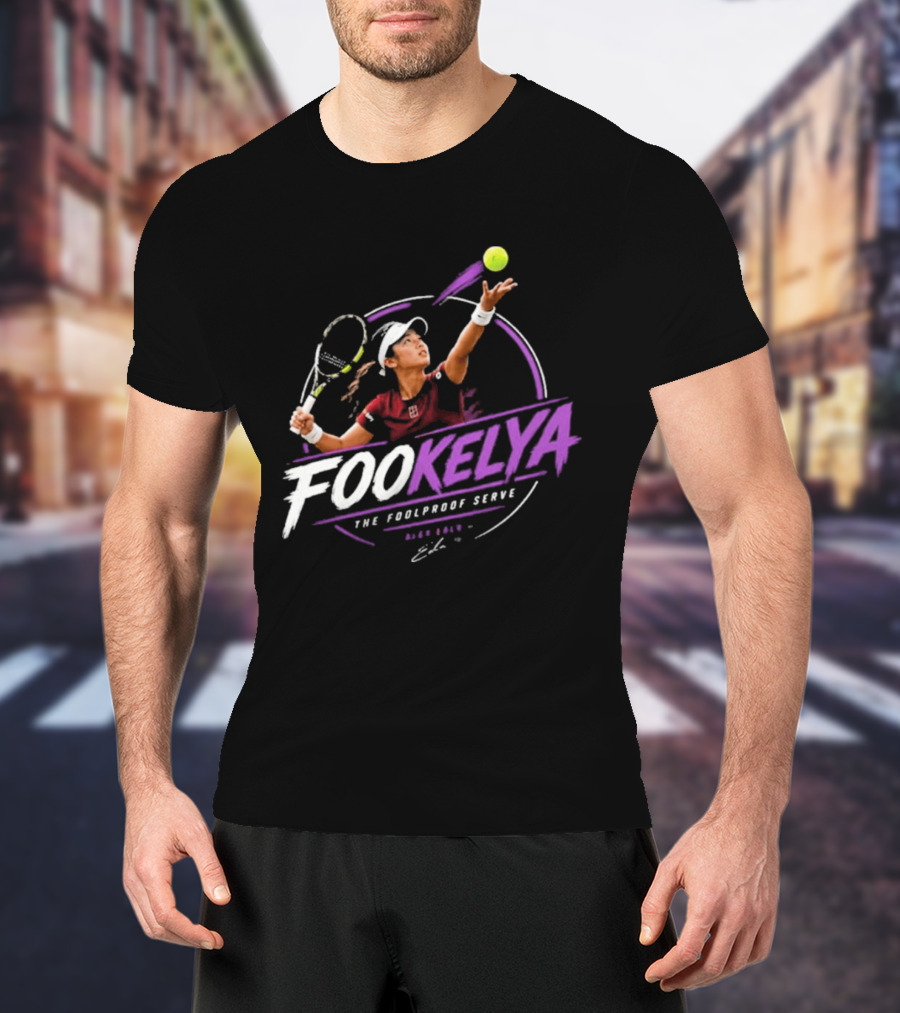Fookelya The Poolproof Serve Tennis Player Action Serve T-Shirt