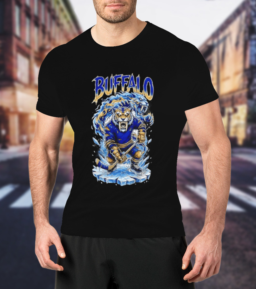 Buffalo Sabres Sabretooth Ice Hockey Tiger Mascot Buffalo Sabres T-Shirt