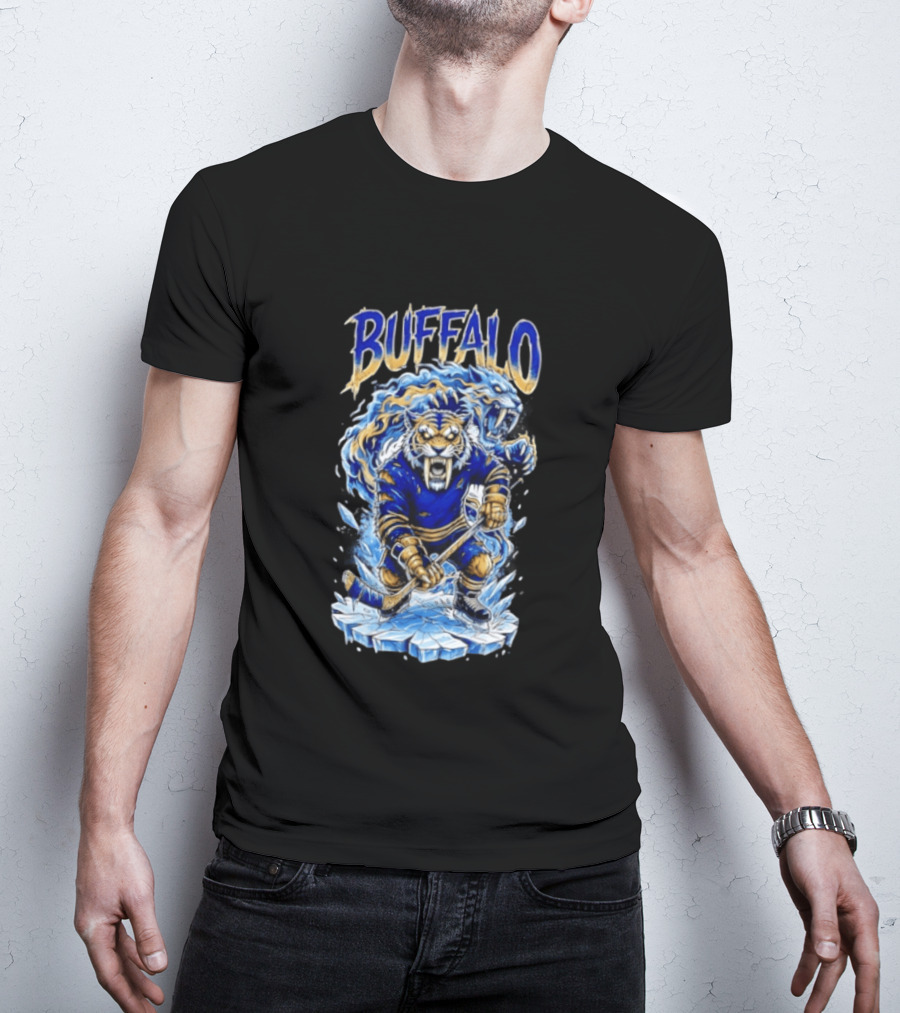 Buffalo Sabres Sabretooth Ice Hockey Tiger Mascot Buffalo Sabres T-Shirt