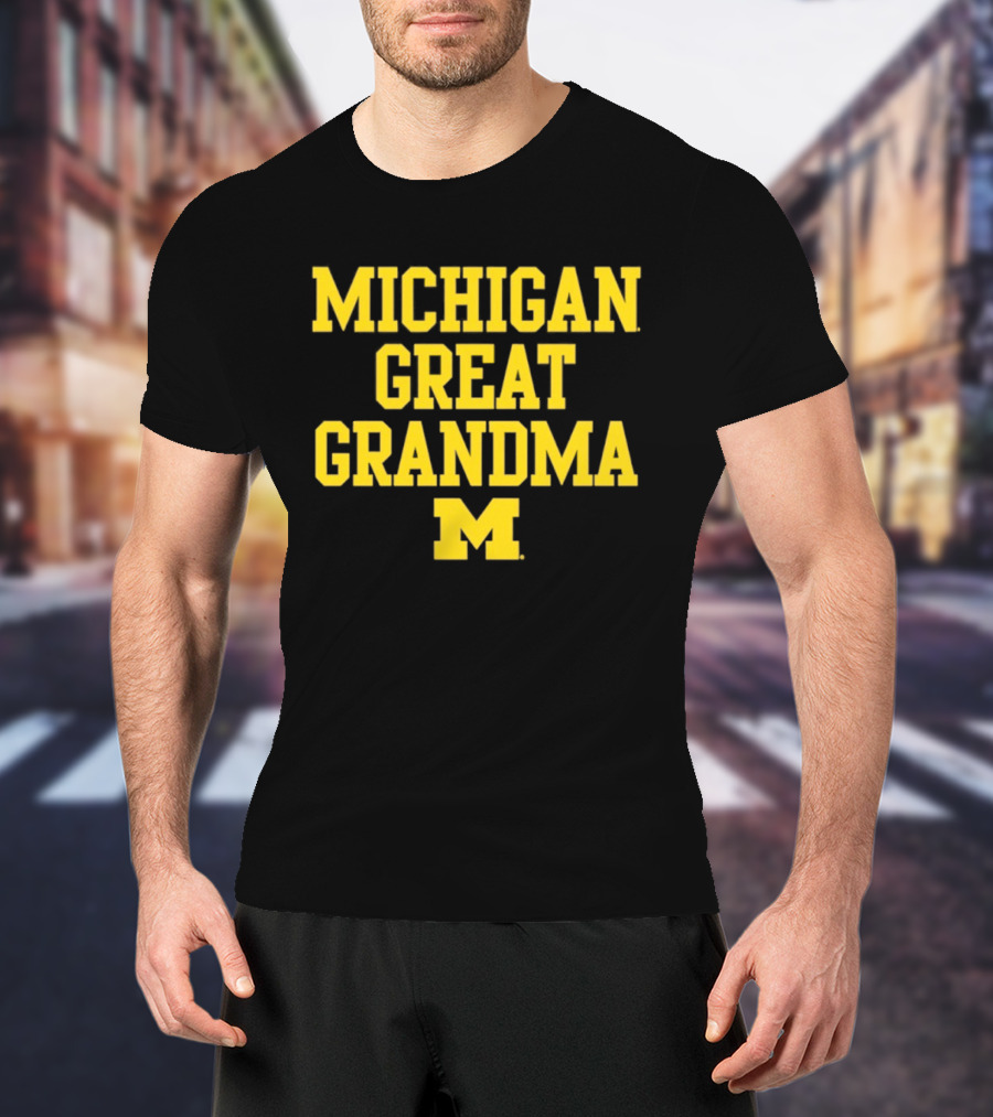 Michigan Wolverines Great Grandma M 2026 NCAA Family Sports Fan Gear T-Shirt