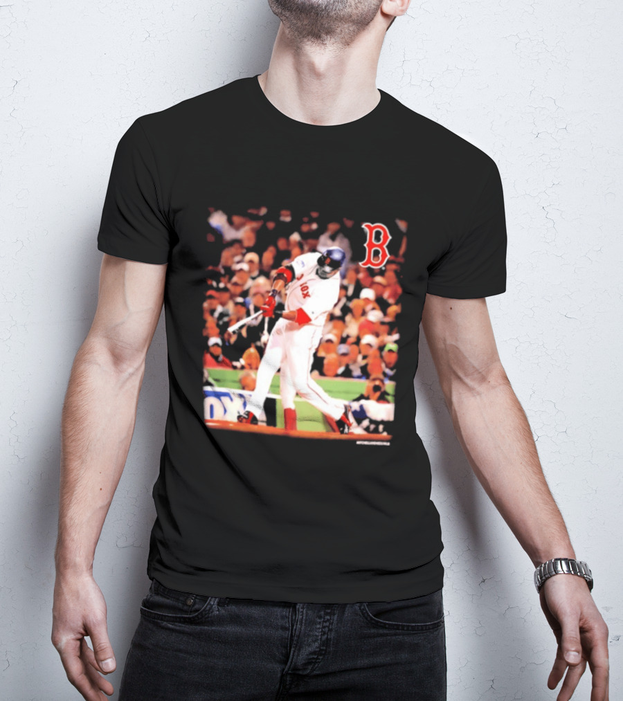 Boston Red Sox David Ortiz Iconic Swing Moment T-Shirt