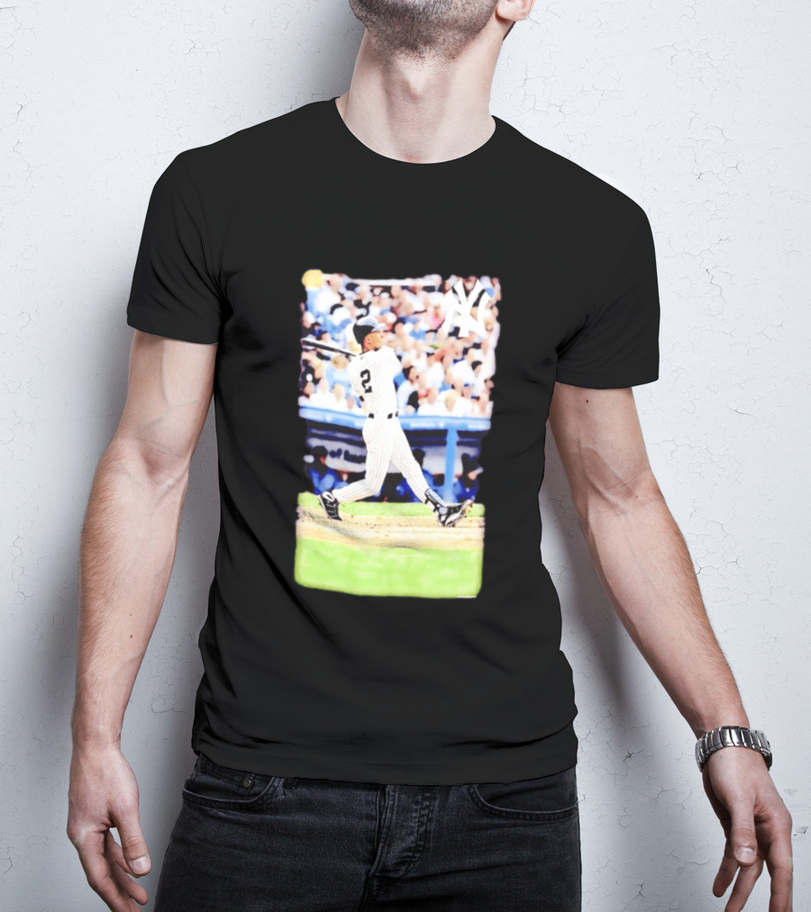 Derek Jeter New York Yankees Legendary Swing Moment T-Shirt