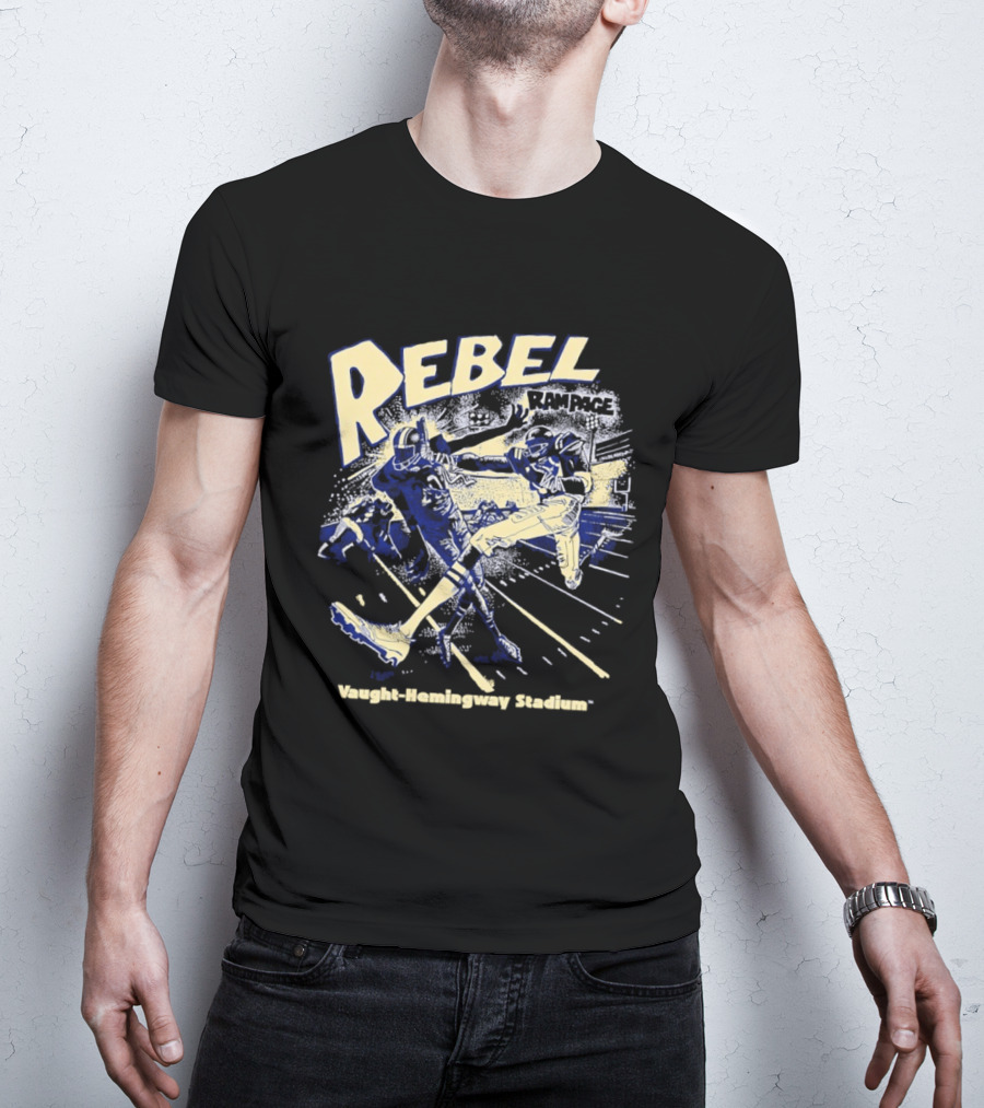 Rebel Rampage Ole Miss Football Vaught Hemingway Stadium T-Shirt
