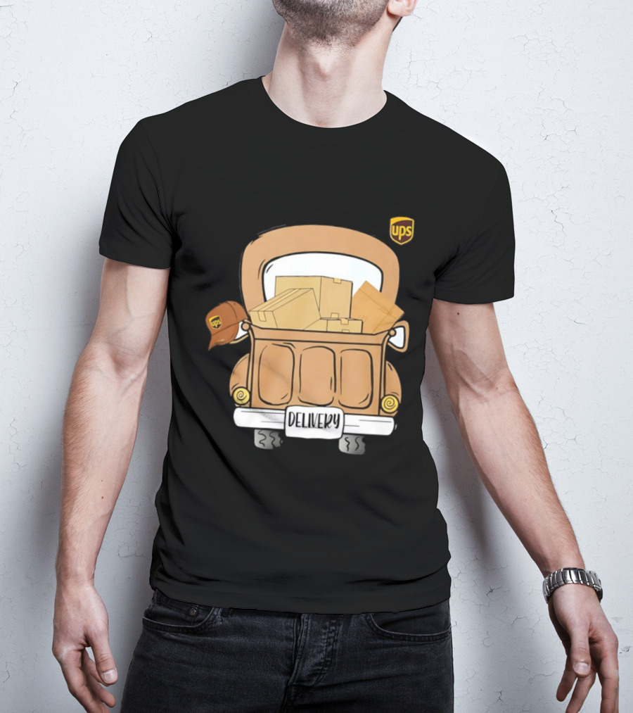 UPS Delivery Truck With Packages And Hat T-Shirt