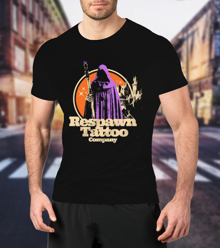 Respawn Tattoo Company Wizard Castle Grim Reaper T-Shirt
