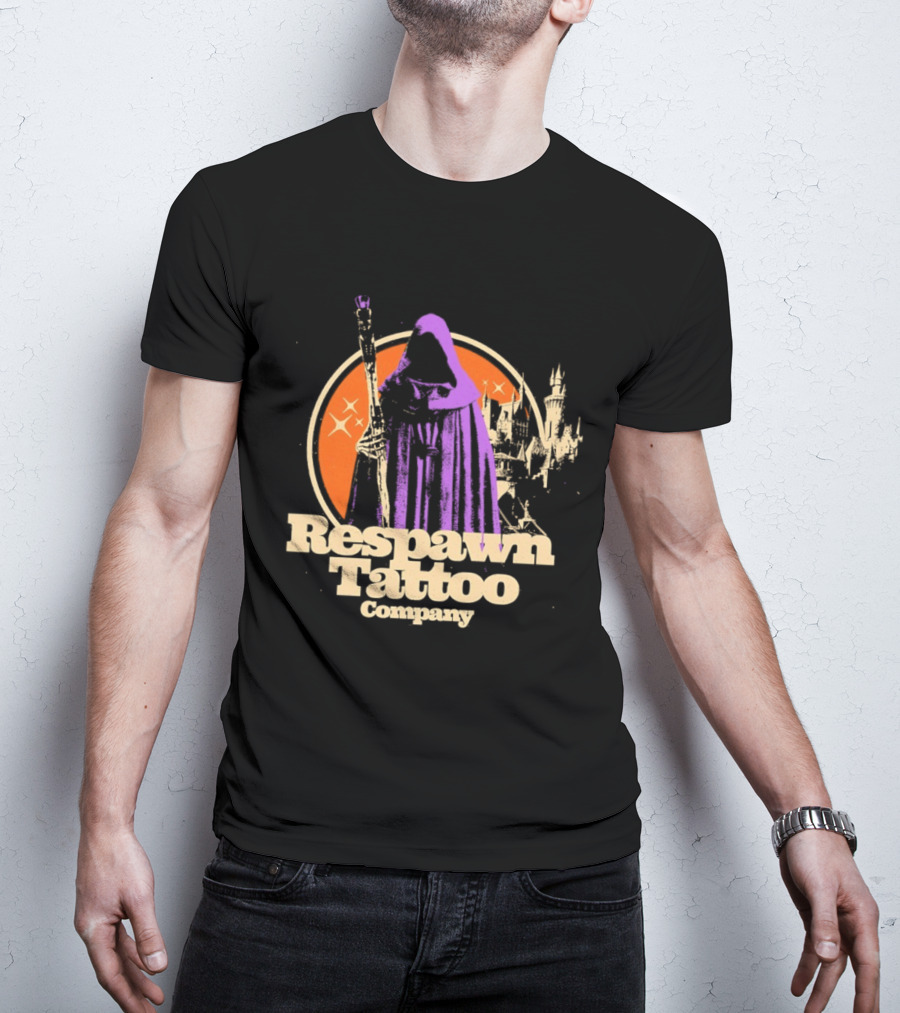 Respawn Tattoo Company Wizard Castle Grim Reaper T-Shirt
