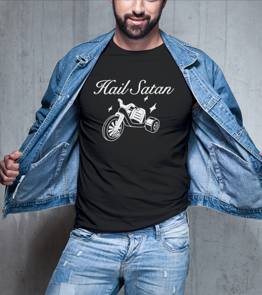 Hail Satan Tricycle Satanic Occult T-Shirt