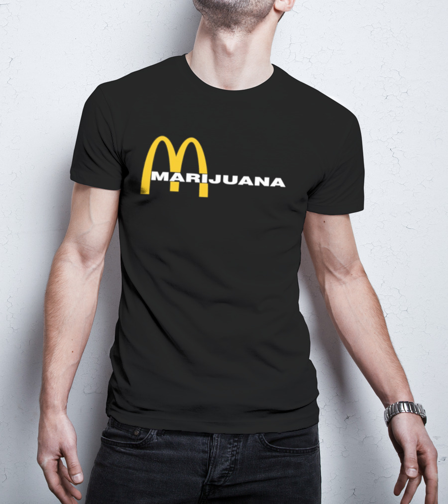 Marijuana Parody McDonald's Golden Arches T-Shirt
