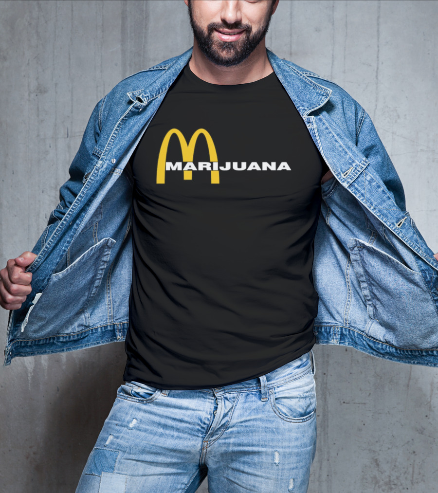 Marijuana Parody McDonald's Golden Arches T-Shirt