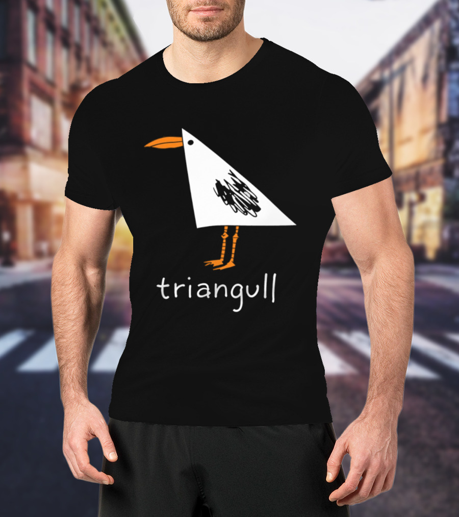 Triangull Seagull Triangle Bird Pun Triangular Art Bird T-Shirt