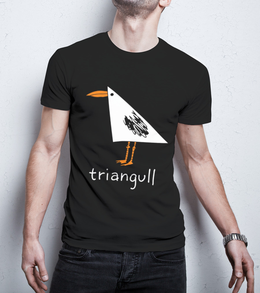 Triangull Seagull Triangle Bird Pun Triangular Art Bird T-Shirt