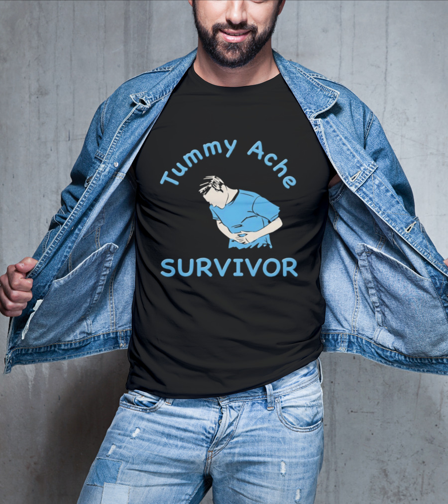 Tummy Ache Survivor Blue Figure T-Shirt