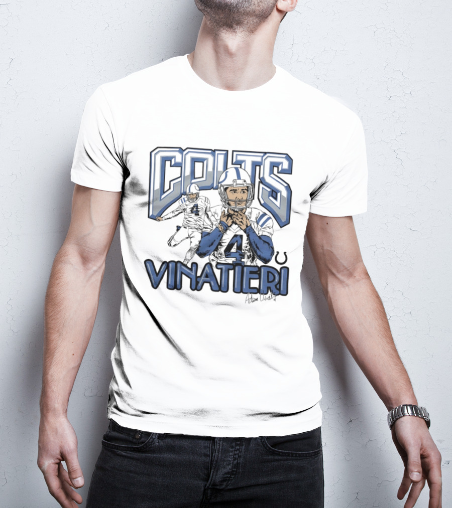Indianapolis Colts Adam Vinatieri Football Number 4 Fan Gear T-Shirt