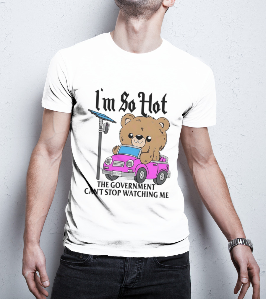 I'm So Hot Bear In Pink Car The Government Can't Stop Ing Me T-Shirt