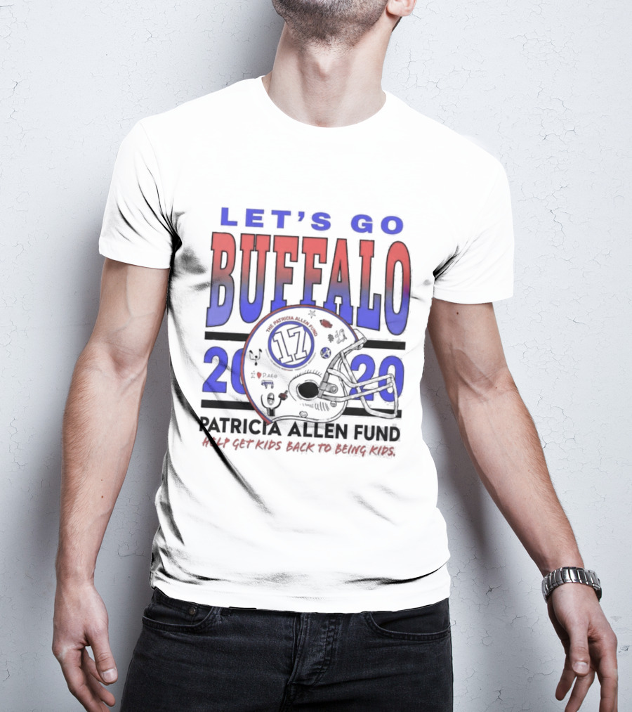 Let's Go Buffalo Patricia Allen Fund 2020 17 Helmet T-Shirt