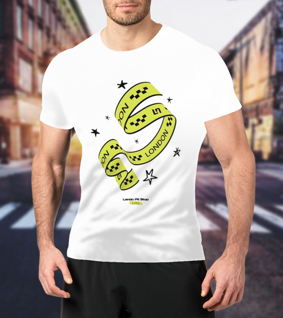 Lando Pit Stop 2026 London Racing Ribbon Stars T-Shirt