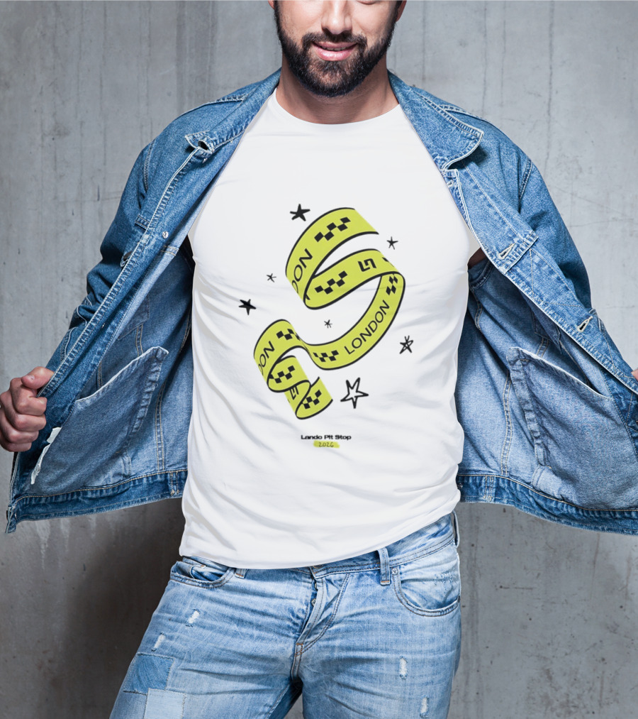 Lando Pit Stop 2026 London Racing Ribbon Stars T-Shirt