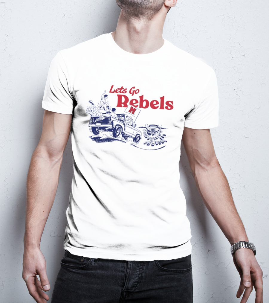 Let's Go Rebels Ole Miss Football Road Trip Adventure T-Shirt