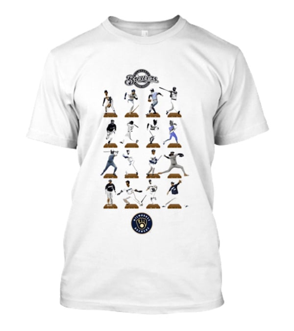 Milwaukee Brewers Legends Hall Of Fame MLB Baseball Players Iconic Moments T-Shirt