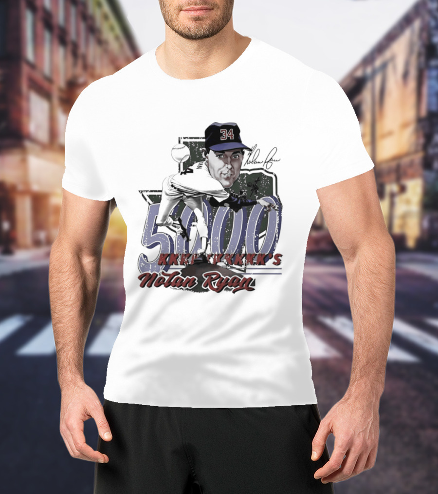 Nolan Ryan 5000 Strikeouts Texas Rangers Bruce Stark T-Shirt