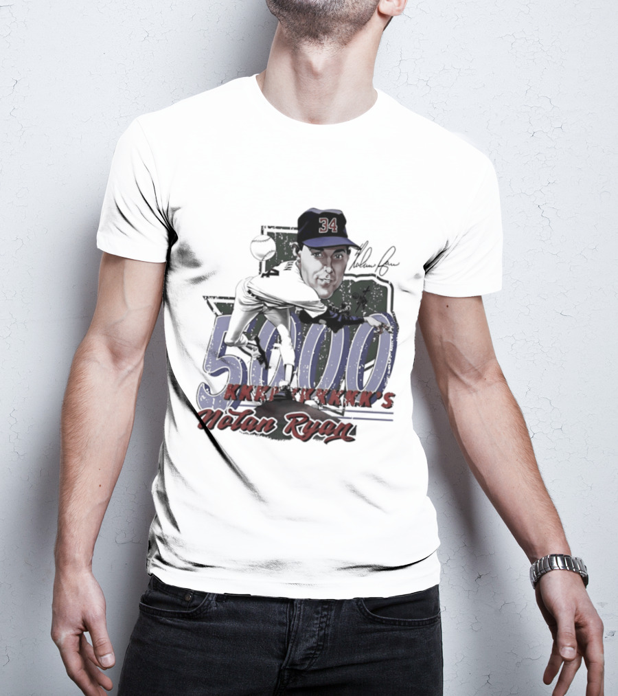Nolan Ryan 5000 Strikeouts Texas Rangers Bruce Stark T-Shirt
