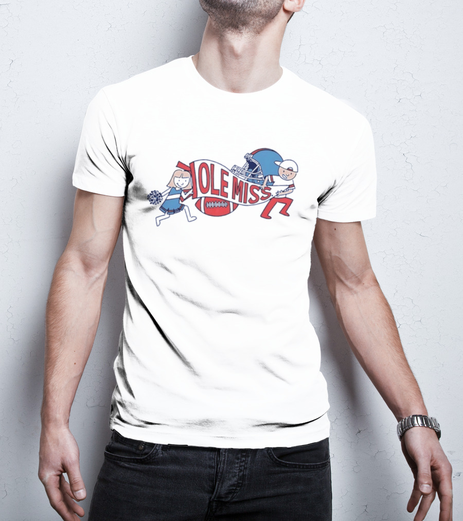 Ole Miss Rebels Football Run With Cheerleader T-Shirt