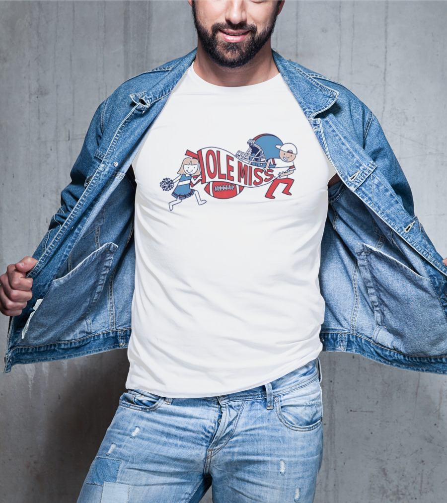 Ole Miss Rebels Football Run With Cheerleader T-Shirt
