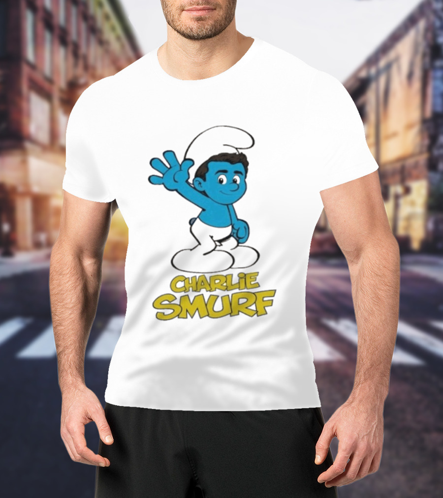 Charlie Smurf Collaboration With Smurfs And Charlie Kirk T-Shirt
