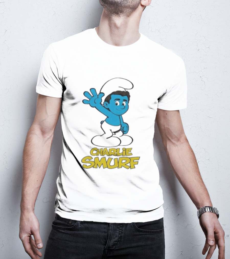 Charlie Smurf Collaboration With Smurfs And Charlie Kirk T-Shirt