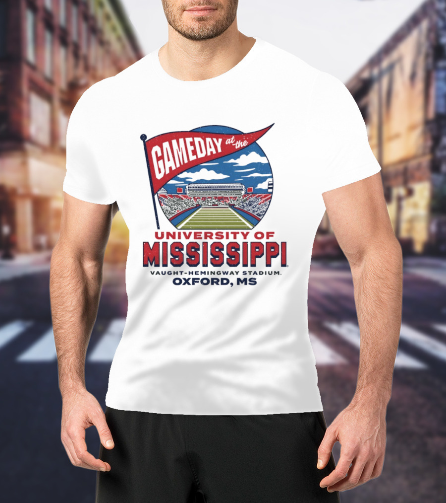 University Of Mississippi Gameday Vaught Hemingway Stadium Oxford MS T-Shirt