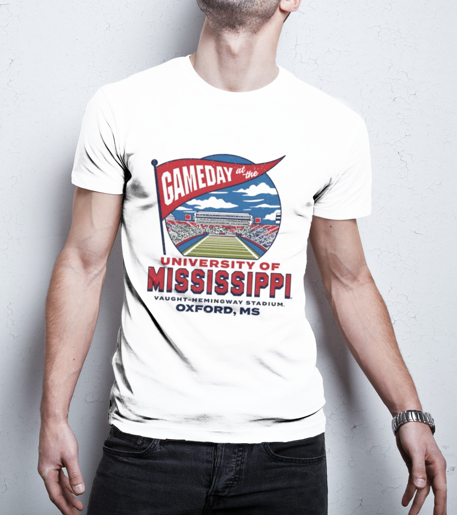 University Of Mississippi Gameday Vaught Hemingway Stadium Oxford MS T-Shirt