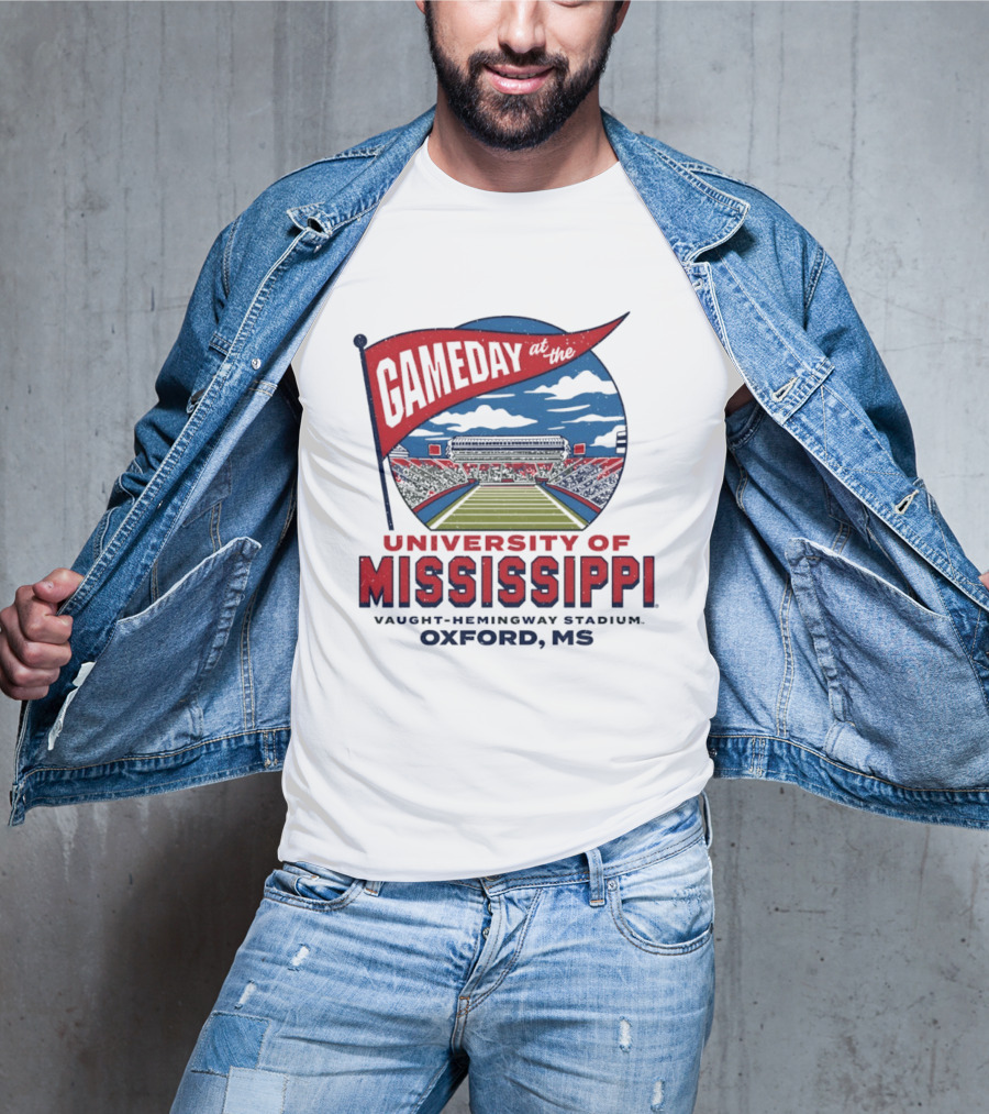 University Of Mississippi Gameday Vaught Hemingway Stadium Oxford MS T-Shirt