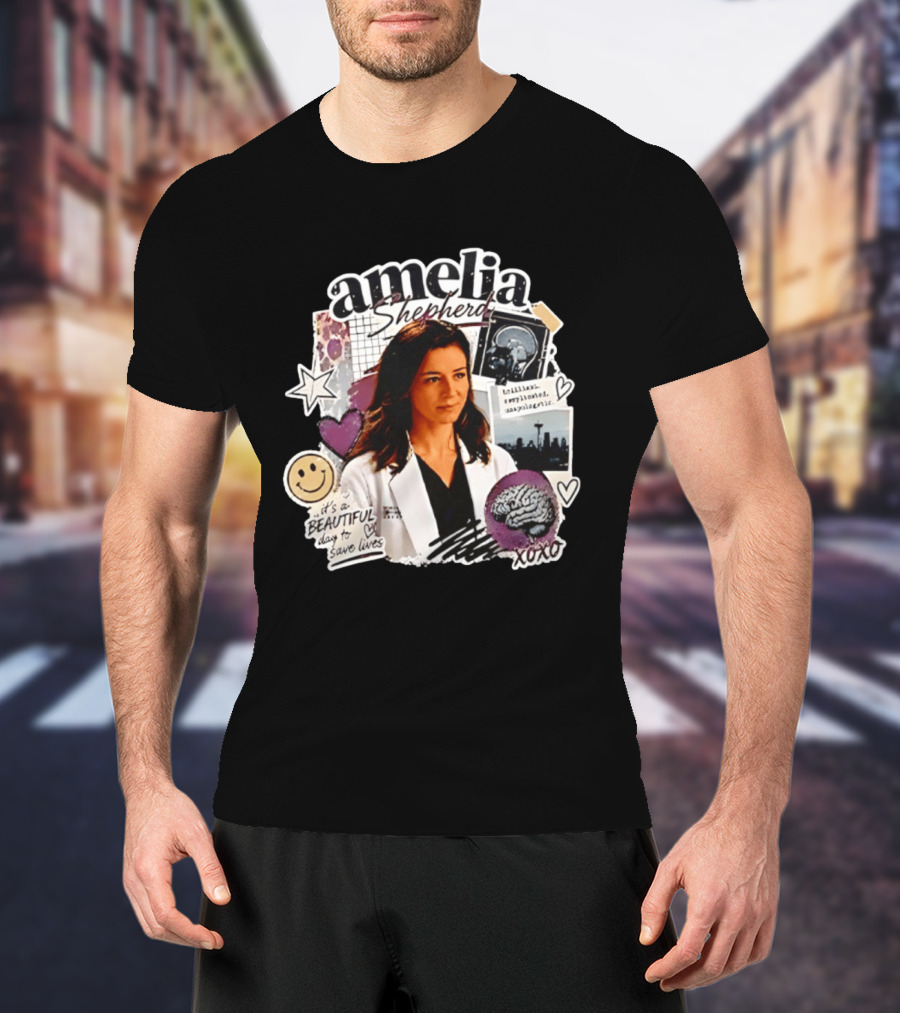 Amelia Shepherd Brilliant Complicated Unapologetic Beautiful Day To Save Lives Seattle Doctor T-Shirt