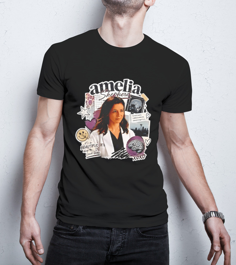 Amelia Shepherd Brilliant Complicated Unapologetic Beautiful Day To Save Lives Seattle Doctor T-Shirt
